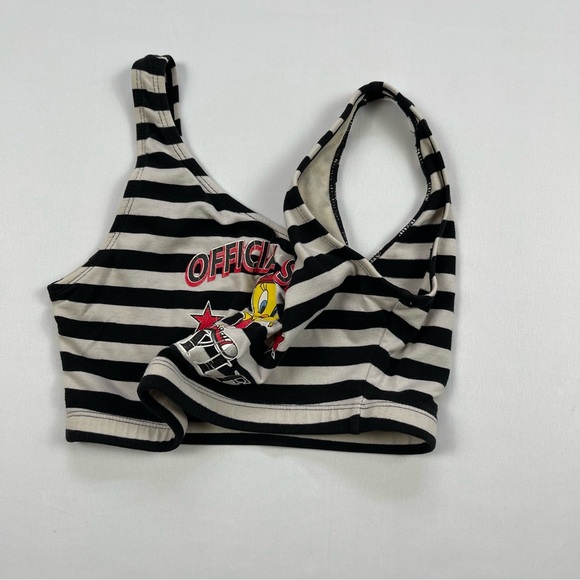 VINTAGE 1996 Looney Tunes Sports Bra Workout 90s Warner Bros Tweety size: small - Picture 2 of 15